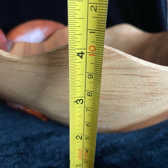 Sea Turtle Fruit Bowl Hand Carved Wood Coastal Cottage Decor Gift - Picture 10 of 10